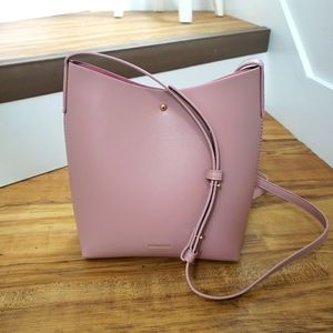 Nude (light pink) Samara Vegan Leather bucket bag